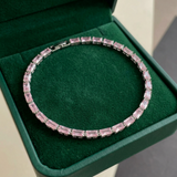 Pink Sapphire Prism Tennis Bracelet