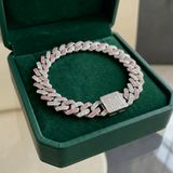 Pink Shimmer Cuban Bracelet