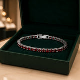 Ruby Tennis White Gold Bracelet