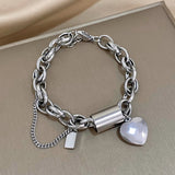 Heartened White Gold Vintage Bracelet