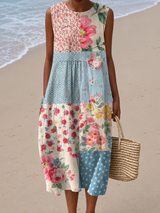 Anna™ Midi Patchwork Dress