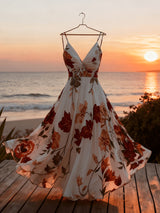 Lucinda - Floral Twist Front Maxi Dress