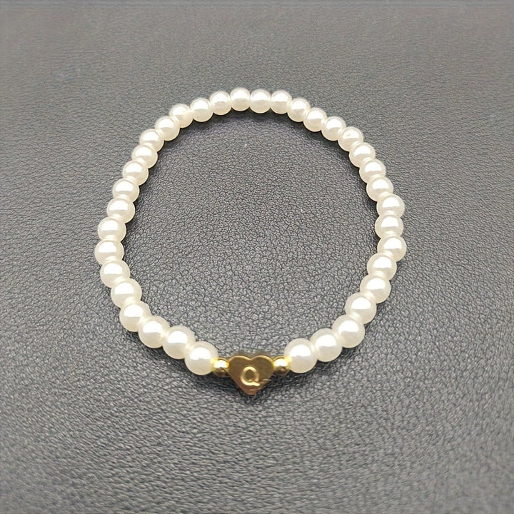 Chic A-Z Heart Initial Bracelet