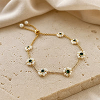 Daisy Green Crystal Bracelet