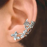 Vintage Silver Leaf Earrings