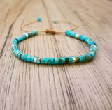 Delicate Beaded Turquoise Bracelet