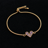 Lilac Love Gold Bracelet