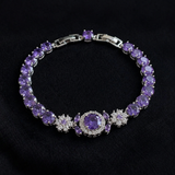 Velmira Crown White Gold Tennis Bracelet