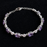 Amethyst Starlight White Gold Bracelet