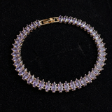 Amethyst Marquise Gold Tennis Bracelet
