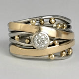 Royal Vintage Gold Inlay Zirconia Ring