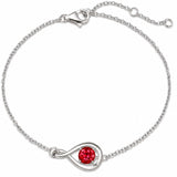 Ruby Infinity White Gold Bracelet