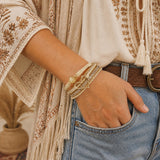 Artisan Woven Boho Heart Bracelet