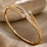 Opulent Gold Statement Bangle