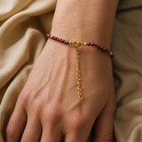 Opulent Garnet Bead Bracelet