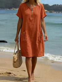 Pascale™ | Zip-Front Maxi Dress